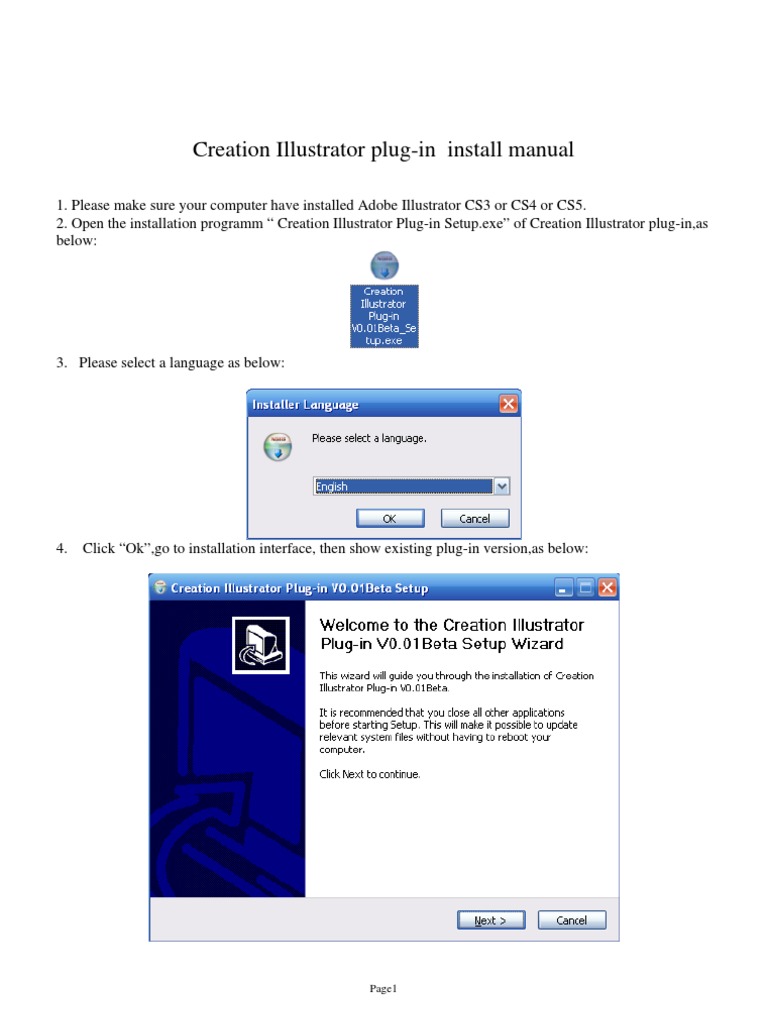 Creation Illustrator Plug-in Installation Guide | PDF | Computers