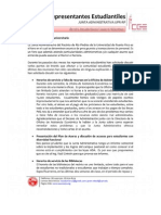 Carta Abierta de Los Representantes Estudiantiles Ante La Junta Administrativa