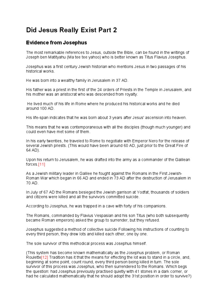 Josephus' Historical Evidence on Jesus | PDF | Josephus | Crucifixion ...