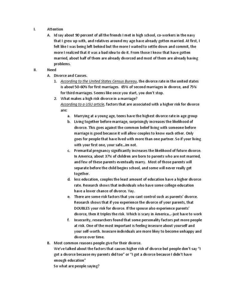 Pursuasion Speech PDF Divorce Grief 