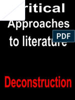 Critical Approaches To Literature (Deconstruction)