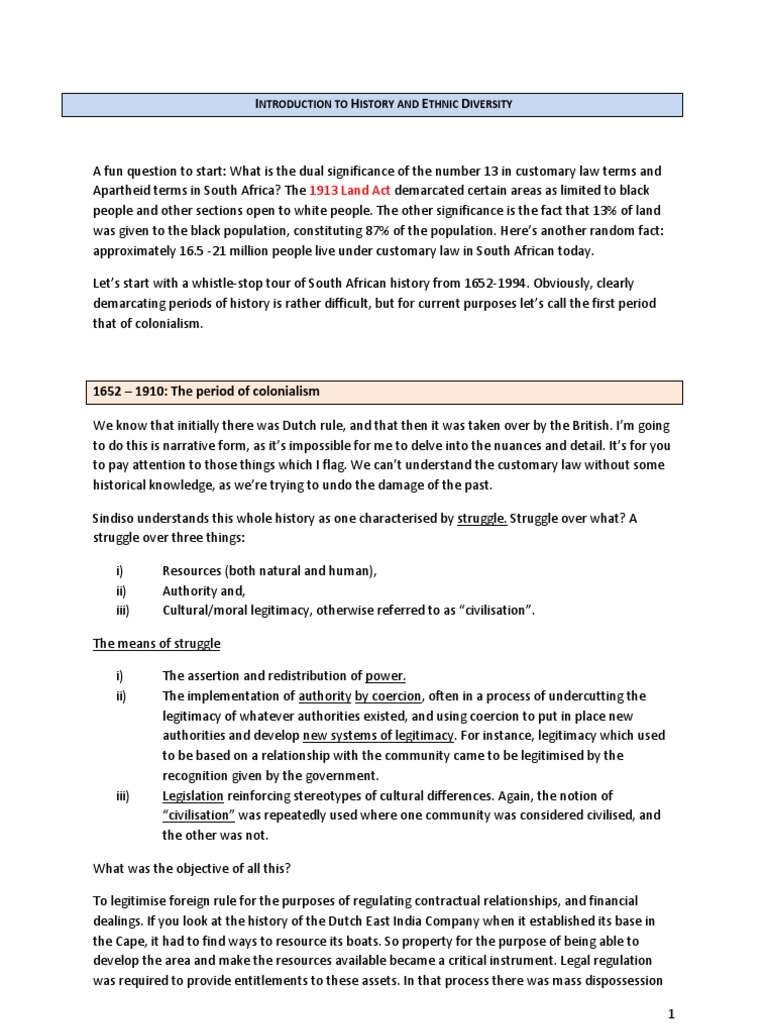 African Customary Law In South Africa PDF Jurisprudence Apartheid