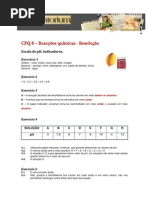 Ficha de CFQ - Escala de ph e indicadores resolução