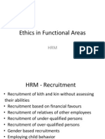 Ethics in Functional Areas