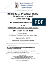 RCOG Basic Practical Skills Flyer Stafford