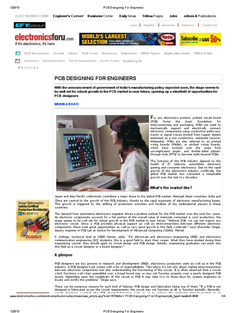 PCB Designing For Engineers PDF | PDF | Printed Circuit Board
