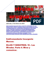 Noticias Uruguayas miércoles 13 de febrero del 2013