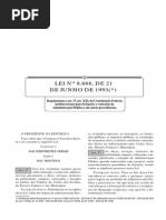 LEI Nº 8.666, DE 21-06-93