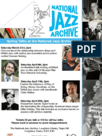 Spring Talks at The National Jazz Archive: Saturday March 23rd, 2pm