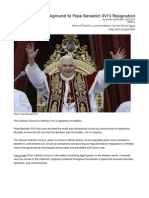 Article On Benedict XVI's Resignation