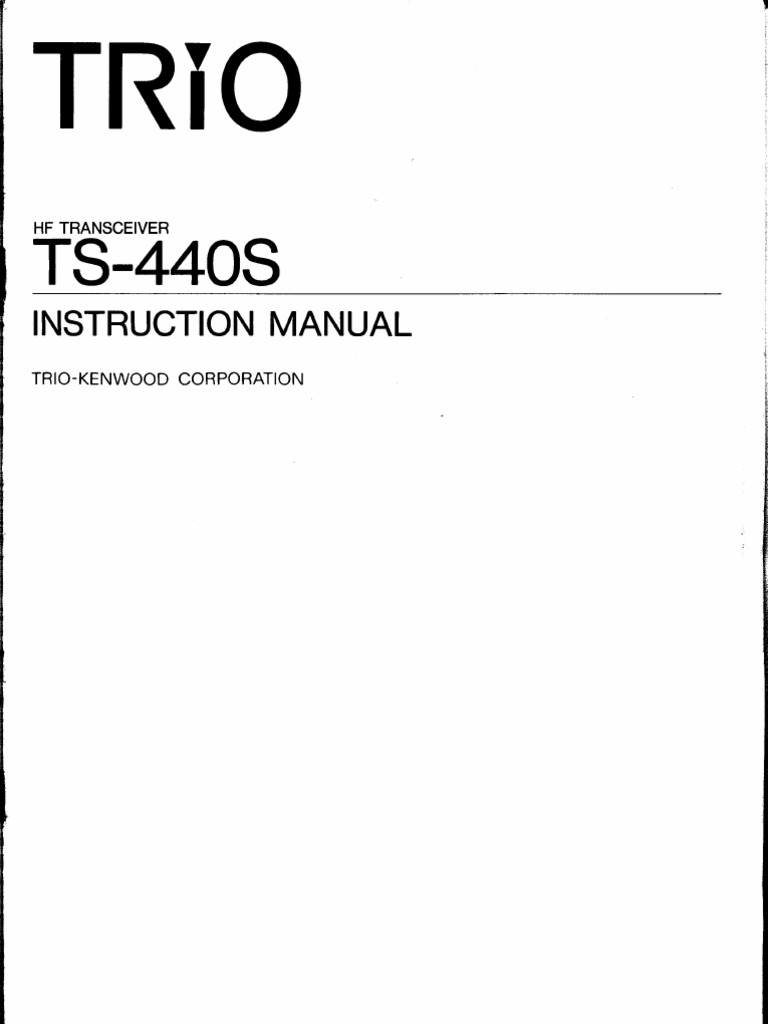 TS 440S Instruction Manual | PDF