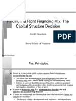 Finding The Right Financing Mix: The Capital Structure Decision