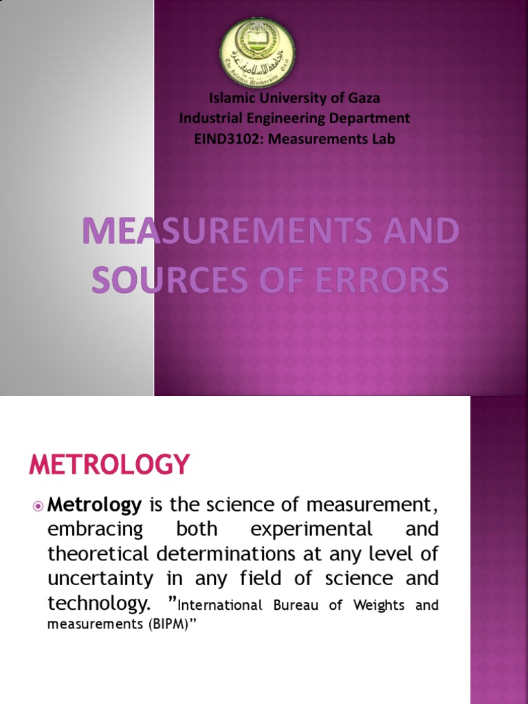 Metrology: Measurement Techniques & Errors | PDF | Accuracy And ...