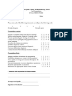 Case Presentation Evaluation Form