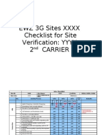 Ewz 3G Sites XXXX Checklist For Site Verification: YYYY 2 Carrier