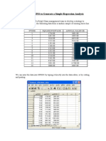 Simple Regression With SPSS