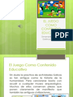 El Juego Como Contenido Educativo Original