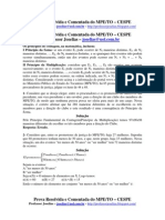 Prova Resolvida MPE/TO - Princípios Contagem