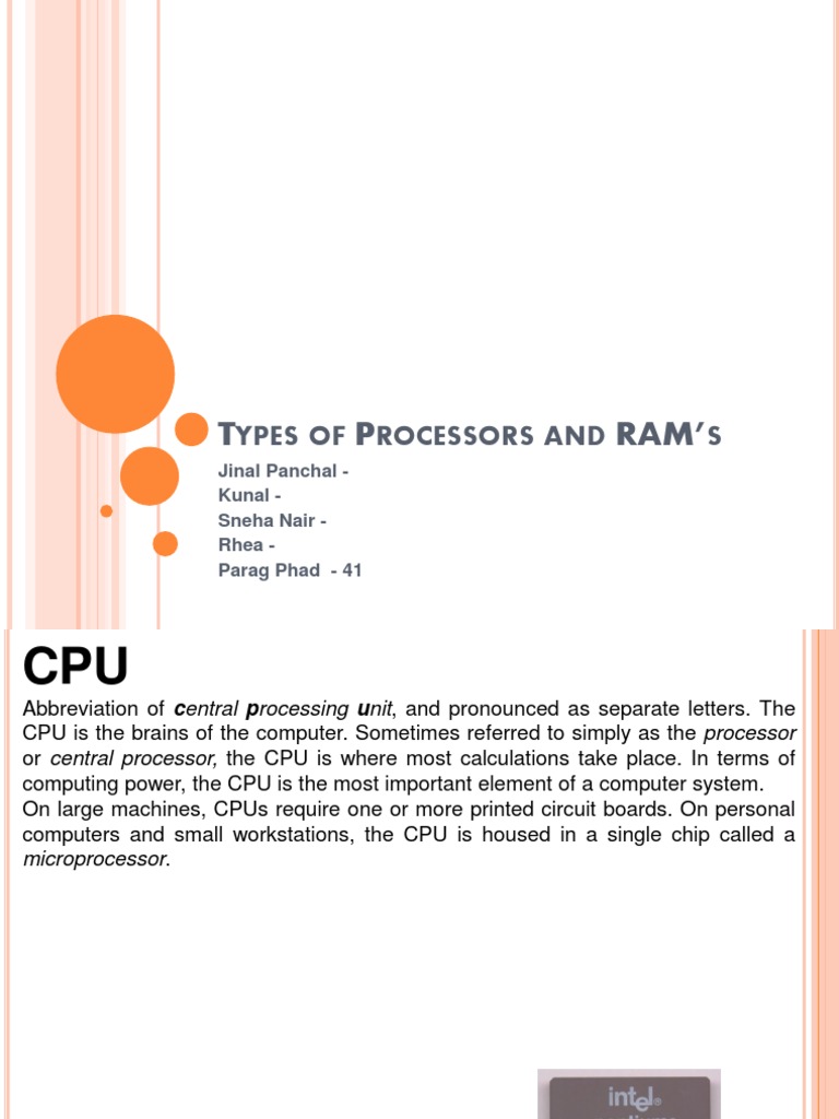 Overview of CPU Types and Functions | PDF | Central Processing Unit ...