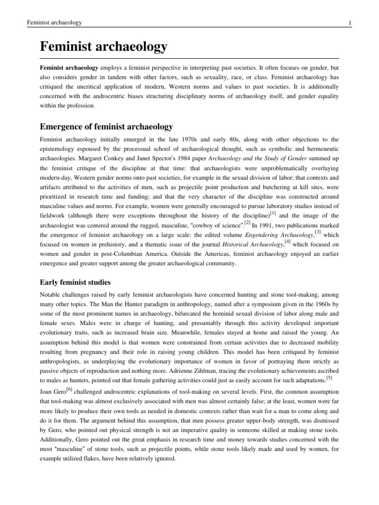 Feminist Archaeology PDF Critical Theory Sociological Theories