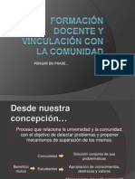 Formación Docente y Vinculación Con La Comunidad