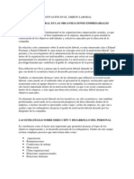 Motivación Laboral en Las Organizaciones Empresariales Actuales