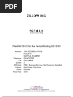 Zillow Inc: Form 8-K