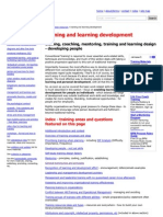 Training and Learning Development