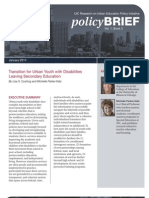 Transition For Urban Youth With Disabilities Leaving Secondary Education