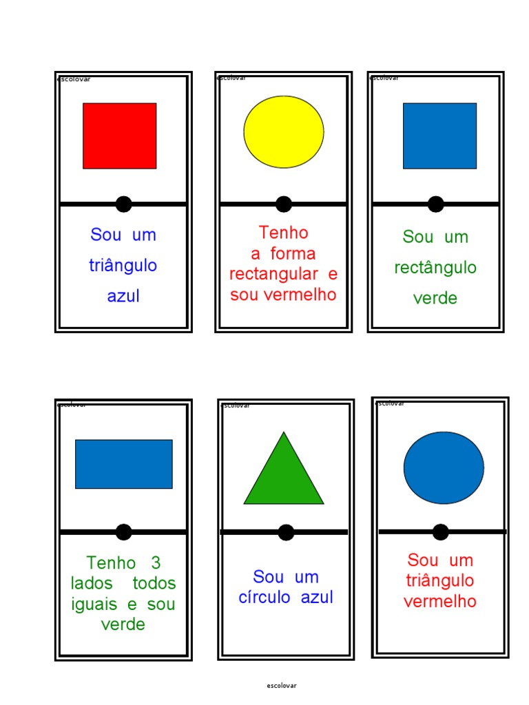 Jogo de Dominó das Formas Geométricas