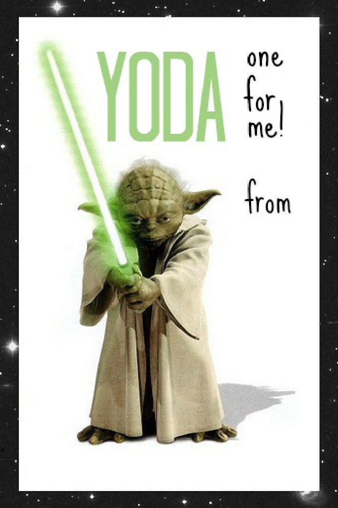 Valentine Printables Yoda One for Me
