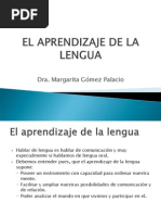 El Aprendizaje de La Lengua