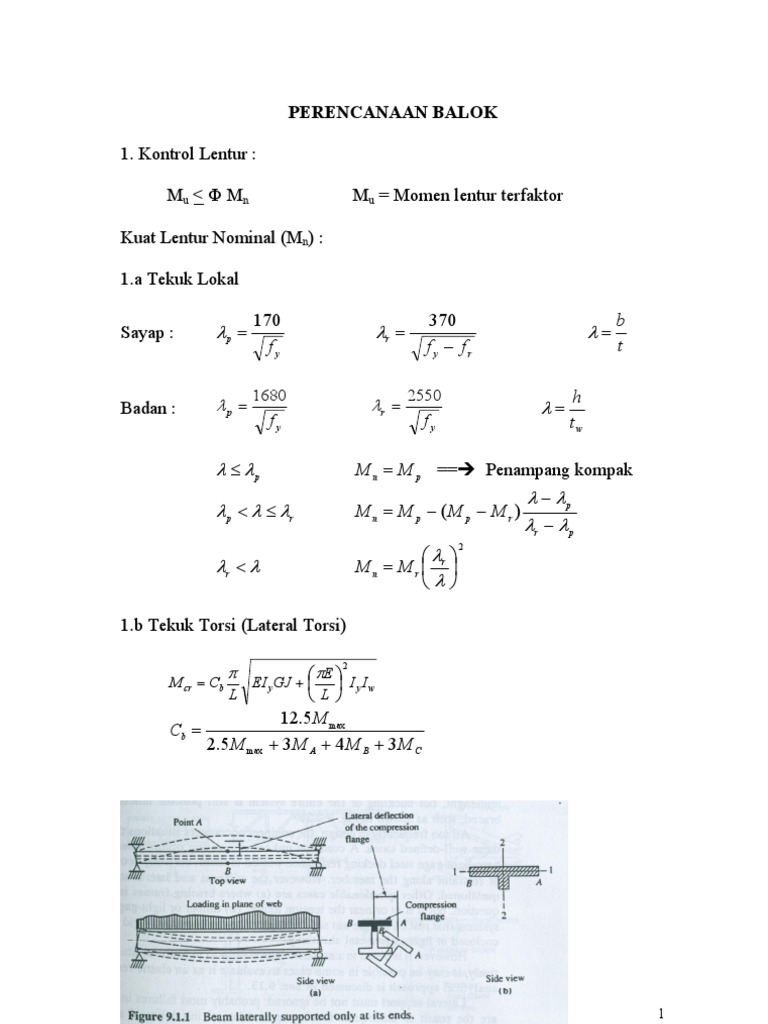 Latihan Soal Jawab Baja 2 Balok Tinggi Pdf