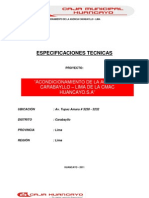 Especificaciones Tecnicas Agencia Carabayllo