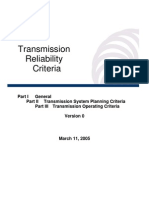Transmission Reliability Criteria Version 0 Cleancopypart 1 General