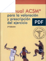 Manual ACSM para La Valoración y Prescripción Del Ejercicio