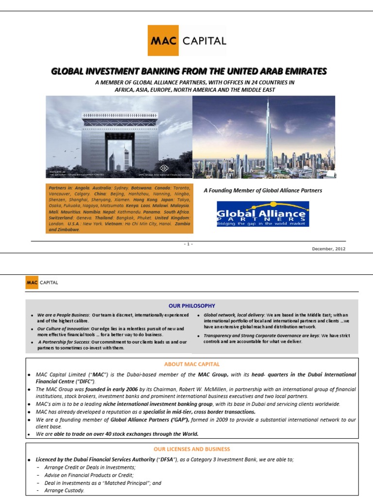 About Dubai Investment Banking Nasdaq