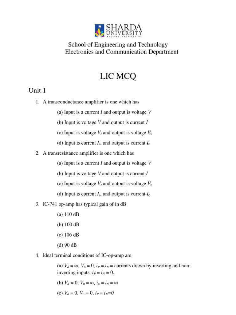 Linear Integrated Circuits Pdf Operational Amplifier Electronic