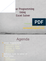 Linear Programming Using Excel Solver: Nikhil Verma