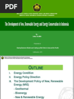 Session 2 - Zulfan Zul - The Development of New, RE and Energy Conservation in Indonesia