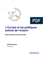 l'Europe Et Les Politiques Actives de l'Emploi