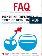 Frankfurt Academy Quarterly (Spring Edition) : Managing Creativity in Times of Open Change