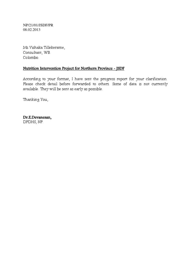 Nutrition Intervention Progress Report | PDF
