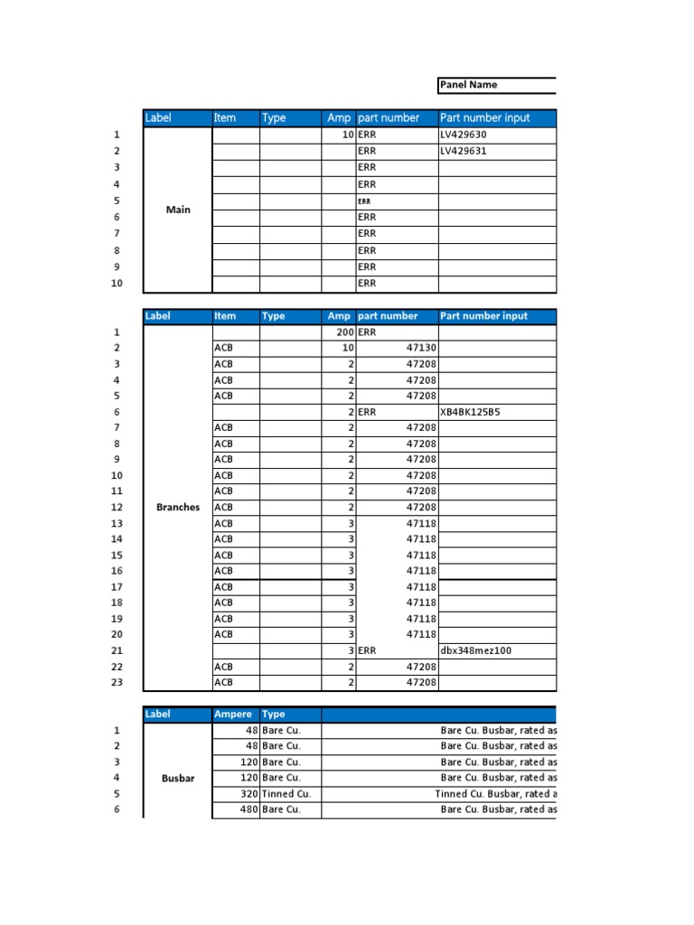 Costing Sheet Ver1 1 Power Physics Components
