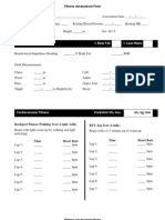 Fitness Assessment Form