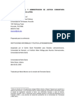 Donna Lee Van Cott Pluralismo Legal y Procuracion de Justicia Tradicional