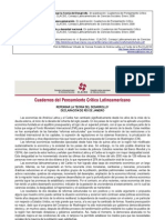 Cuadernos del Pensamiento Crítico Latinoamericano Nº 04 Repensar la teoría del desarrollo, Declaración de Río de Janeiro. Los desafíos de la nueva generación. Globalización, desarrollo y densidad nacional