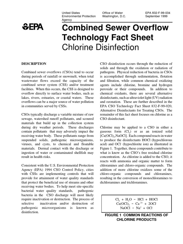 Chlorine Disinfection PDF Chlorine Disinfectant
