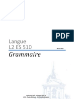 Grammaire Appliquée - L2ES510 Brochure