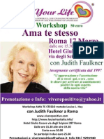 Workshop AMA TE STESSO metodo Louise L. HAy con Judith Faulkner a Roma